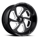 Fuel 1PC D587 FLOW 20x9 +1mm Gloss Black Milled