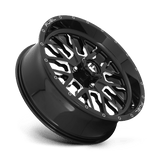 Fuel UTV D611 Stroke 20x7 Gloss Black Milled UTV wheel