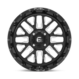 Fuel UTV D611 Stroke 20x7 Gloss Black Milled premium UTV wheel