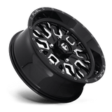 Fuel UTV D611 Stroke 18x7 +13 Gloss Black Milled premium UTV wheel