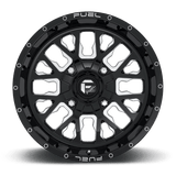 Fuel UTV D611 Stroke 18x7 +13 Gloss Black Milled premium UTV wheel