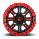 Fuel UTV D911 HARDLINE BEADLOCK 15x7 +38mm Gloss Black Red Tinted Clear