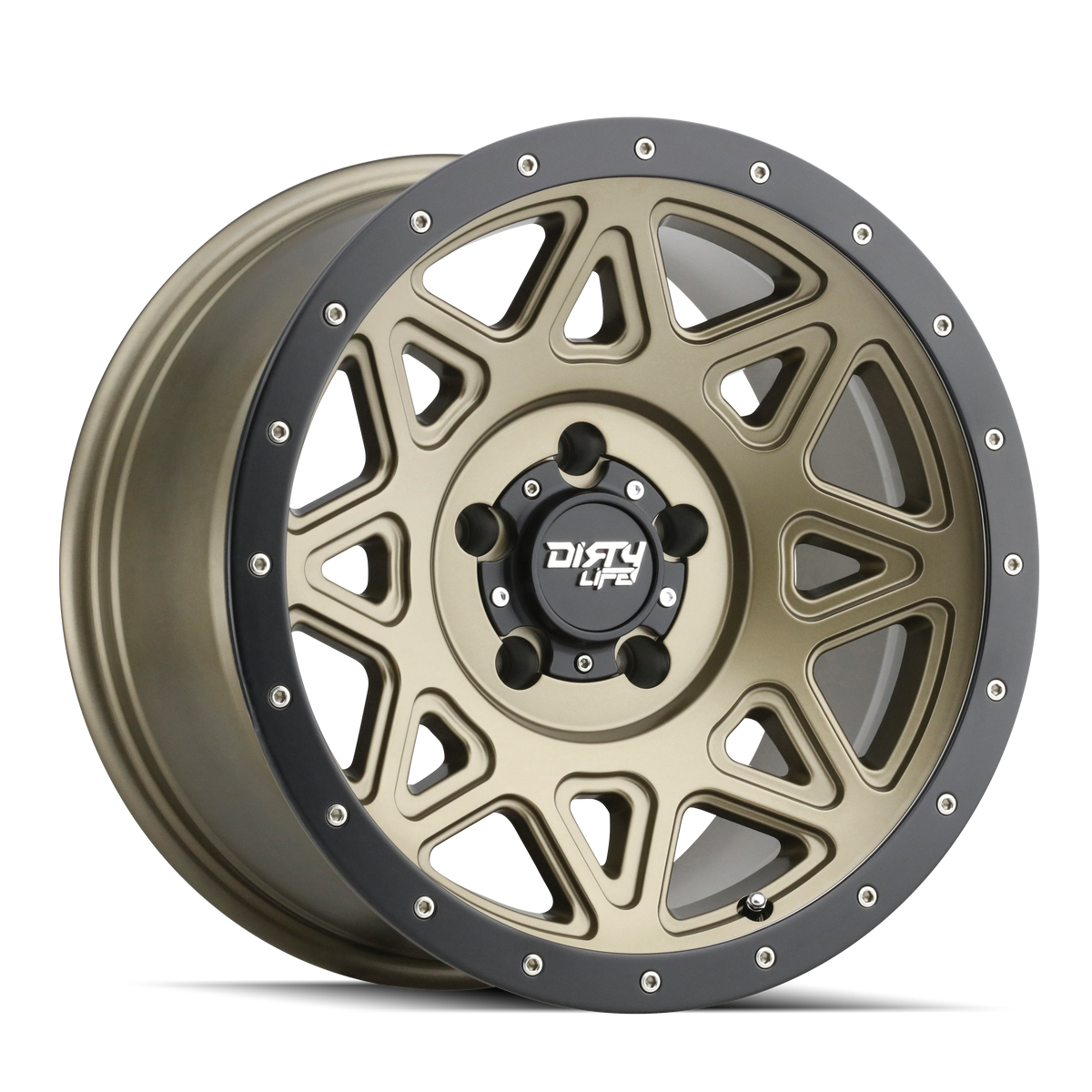 Dirty Life Theory Gold with a Matte Bl wheel