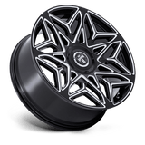 DUB Anomaly 22x9 +38 Gloss Black Milled premium wheel for Dodge and Chevrolet