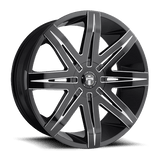 DUB S227 Stacks 22x9.5 +33 Gloss Black Milled premium Euro wheel