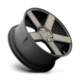 DUB 1PC Baller 22x9.5 +13mm Black with Machined Spokes and a Black Flake Coat (5x115)