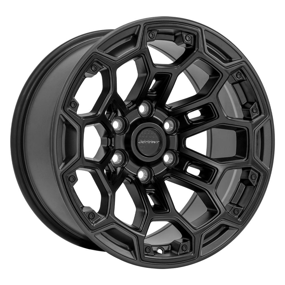 Defiant DF03 Satin Black with a Dark Satin Charcoal Trim Wheel