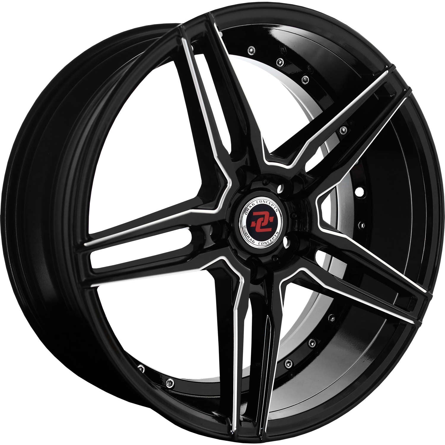 Drag Concepts R33 Gloss Black with Milled Spoke Edges