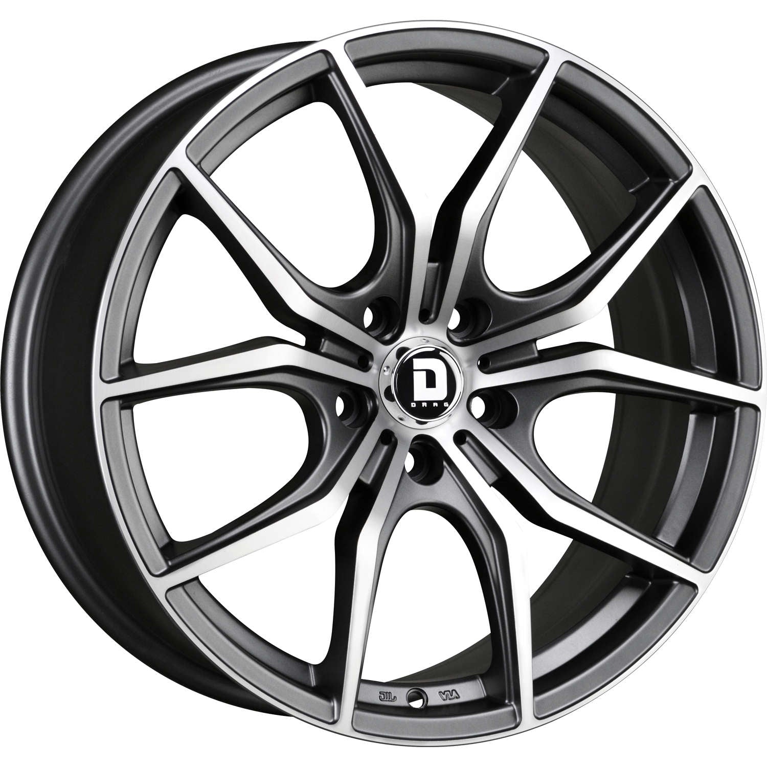Drag DR67 Charcoal Gray with Machined Spoke Faces