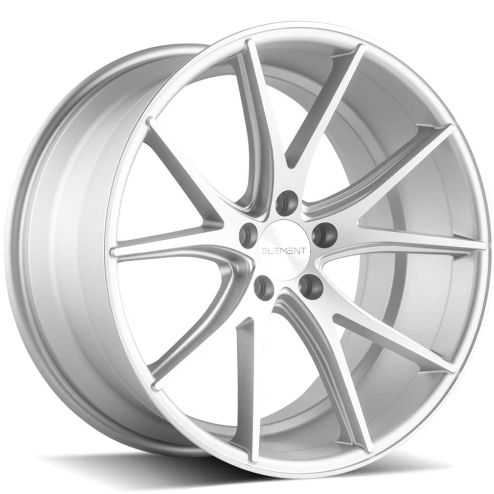 Element EL36 Silver with Machined Spoke Faces and Outer Lip Ring