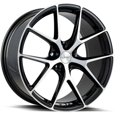 Element EL44 Black Machined wheel