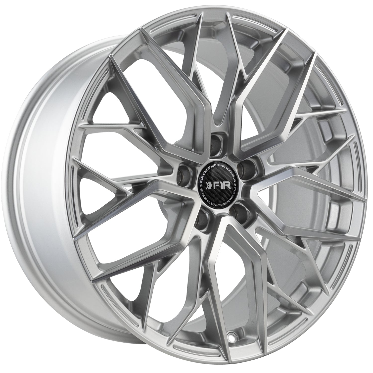 F1R FS3 Silver with Machined Spoke Faces Wheel