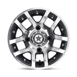 Fairway Alloys FA121 ILLUSION 10x7 -25mm Machined Gloss Black