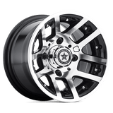 Fairway Alloys FA121 ILLUSION 10x7 -25mm Machined Gloss Black