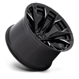 Fuel 1PC D803 FLAME 20x12 -44mm Gloss Black Milled