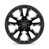 Fuel 1PC D803 FLAME 20x12 -44mm Gloss Black Milled
