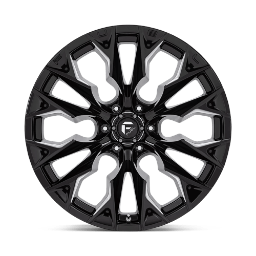 Fuel 1PC D803 Flame 22x12 -44mm Gloss Black Milled – TFS Wheels
