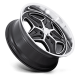 Foose Merlot 22x9 +15 Gloss Black Machined premium truck wheel