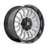 Fuel 1PC D798 ARC 20x9 +1mm Silver Brushed Face With Milled Black Lip