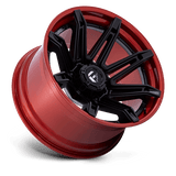 Fuel 1PC FC401 BRAWL 24x12 -44mm Matte Black With Candy Red Lip