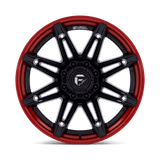 Fuel 1PC Brawl 24x12 -44mm Matte Black with Candy Red Lip
