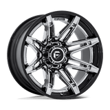 Fuel 1PC Brawl 24x12 -44mm Chrome with Gloss Black Lip