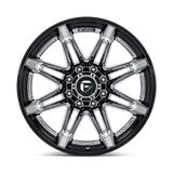Fuel 1PC Brawl 24x12 -44mm Chrome with Gloss Black Lip