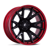 Fuel 1PC FC402 CATALYST 24x12 -44mm Matte Black With Candy Red Lip