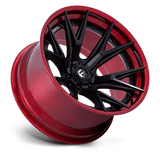 Fuel 1PC FC402 CATALYST 24x12 -44mm Matte Black With Candy Red Lip