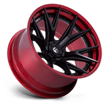 Fuel 1PC FC402 CATALYST 20x9 +1mm Matte Black with Candy Red Lip