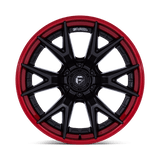Fuel 1PC FC402 CATALYST 24x12 -44mm Matte Black With Candy Red Lip