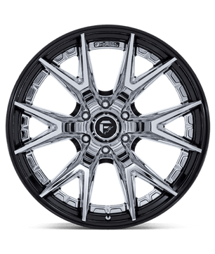 Fuel 1PC FC402 CATALYST 22x12 -44 Chrome with Gloss Black Lip