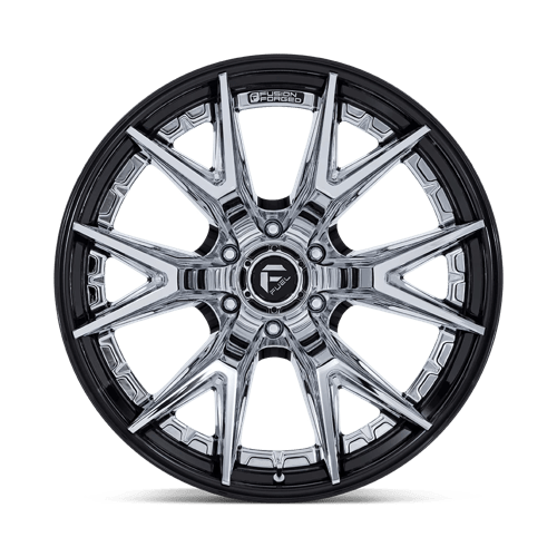 Fuel 1PC FC402 CATALYST 22x12 -44 Chrome with Gloss Black Lip