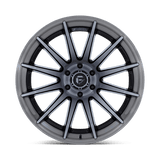 Fuel 1PC FC403 BURN 22x10 -18mm Gloss Black with Brushed Gray Tint Face & Lip