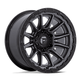 Fuel 1PC Piston 17x8.5 +25mm Matte Gunmetal Gray with Gloss Black Lip