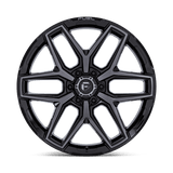 Fuel FLUX 20x9 +20 Gloss Black Brushed Face Gray Tint premium truck wheel