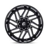 Fuel 1PC D807 HURRICANE 24x12 -44mm Gloss Black Milled (8x165.1)