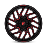 Fuel D808 Hurricane 20x9 Gloss Black Milled Red Tint premium truck wheel