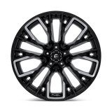 Fuel 1PC D849 REBAR 22x12 -44mm Gloss Black Milled