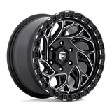 Fuel 1PC Runner OR 15x10 -43mm Gloss Black with Milled Spokes