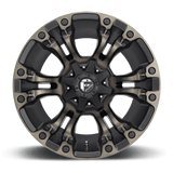 Fuel 1PC Vapor 17x9 -12mm Black with Machined Spokes and Dark Tint (5x114.3 / 5x127)