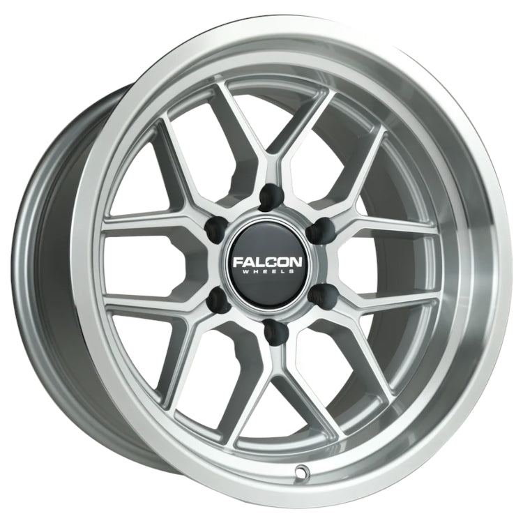 Falcon Off-Road TX1 Silver with Machined Spoke Faces and Lip Wheel