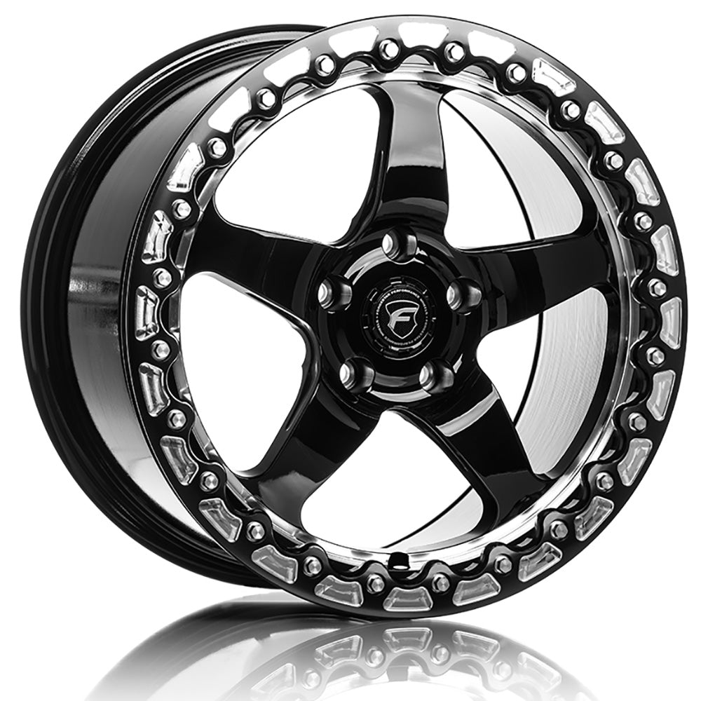 Forgestar D5 Beadlock Gloss Black with a Real Beadlock Wheel