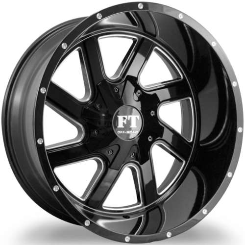 Full Throttle FT-1 Gloss Black with Milled Spoke Edges