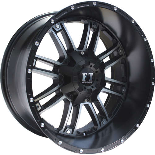 Full Throttle FT-8033 Satin Black with Machined Spoke Faces