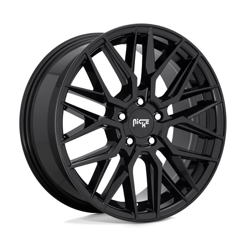 Niche 1PC Gamma 18x8 +42 Gloss Black — TFS Wheels