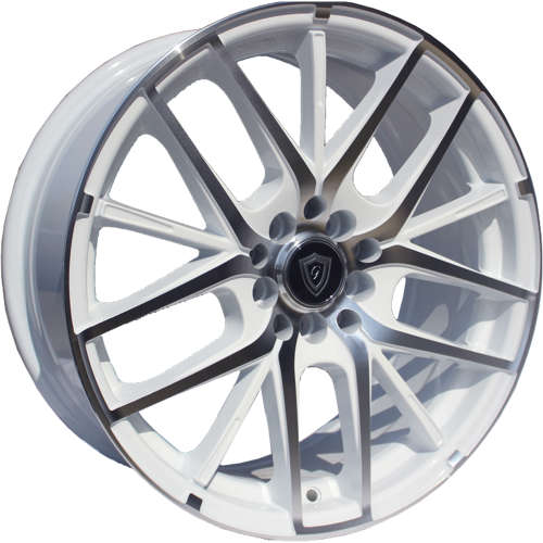 G-Line G0029 Gloss White with Machined Spoke Faces and Outer Lip