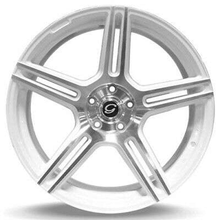 G-Line G5098 White with Machined Spoke Faces