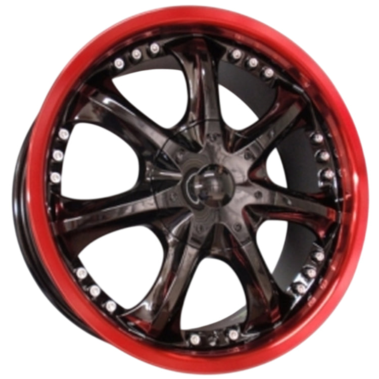 G-Line G552 Gloss Black with a Red Lip Wheel