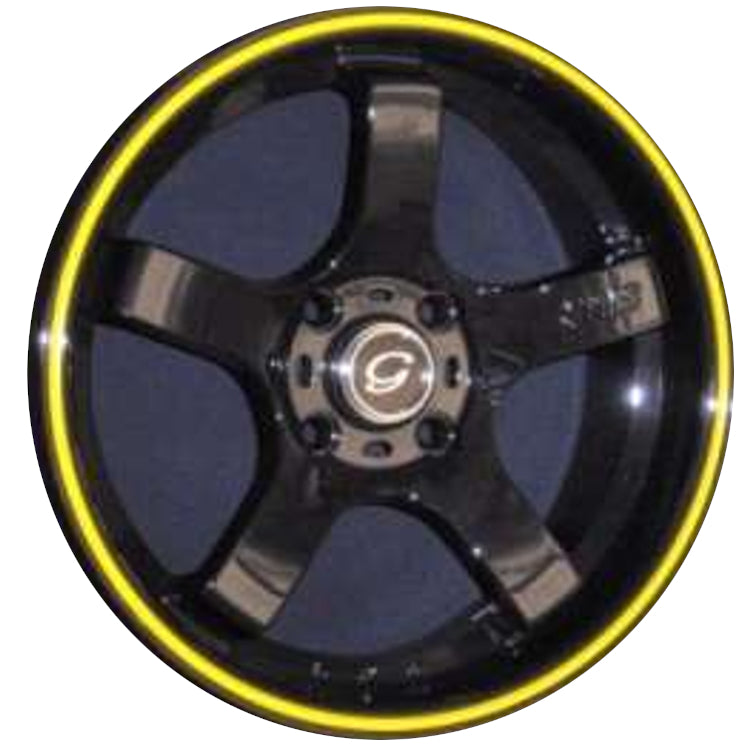 G-Line G809 Gloss Black with a Yellow Lip Ring